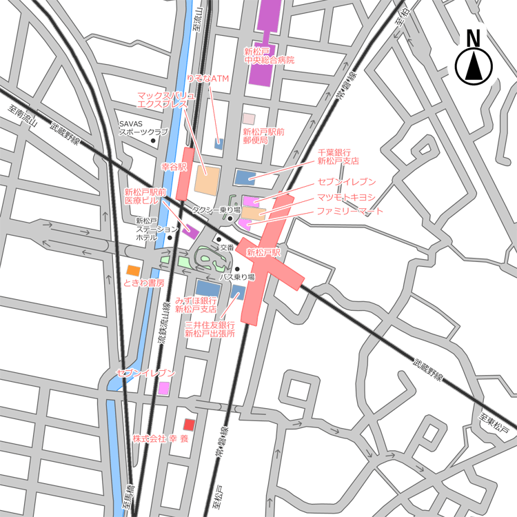 新松戸駅周辺 MAP